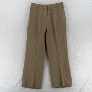 Army Dress Pants Mens‎ 30x28 Wool Blend Made USA Work Slacks Tan Career Office
